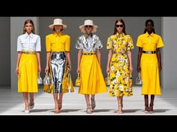 Prada Spring 2026 Runway Highlights | Butter Yellow & Silver Chic Minimalism