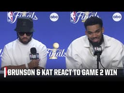 Jalen Brunson and Karl-Anthony Towns on the Knicks being up 2-0 in the NBA Finals 🔥 | NBA on ESPN