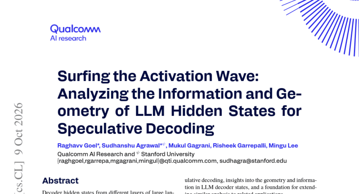 Surfing the Activation Wave: Analyzing the Information and Geometry of LLM Hidden States for Speculative Decoding