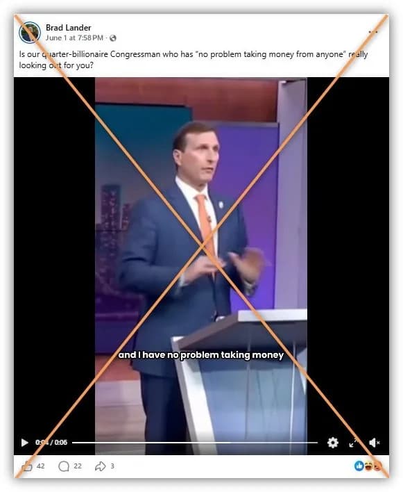 US congressional candidate alters clip of opponent talking campaign finance