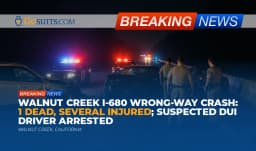 Walnut Creek I-680 Wrong-Way Crash: 1 Dead, Several Injured; Suspected DUI Driver Arrested - GoSuits
