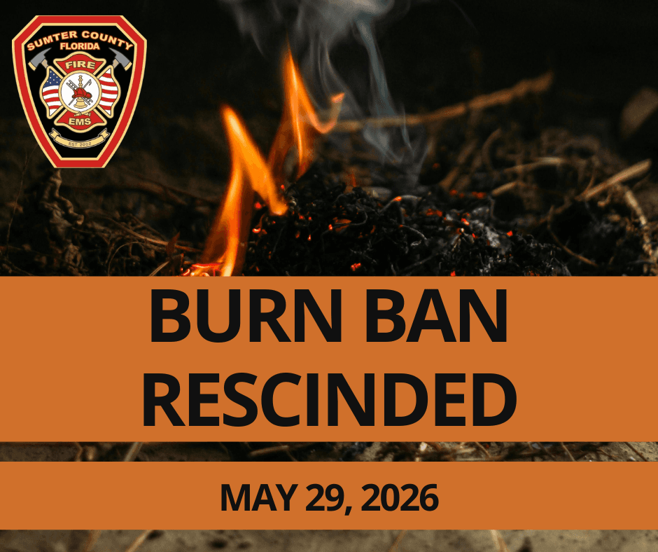 Countywide Burn Ban Lifted In Sumter County