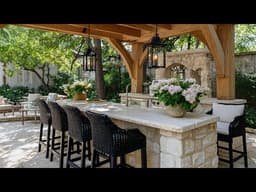 Can a Small Kitchen Look Luxurious? Rustic Outdoor Kitchen Ideas with French Cottage Style