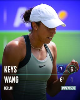 @WTA: Off to a great start 💪

Madison Keys flies through the second set after a first set tiebreak against...