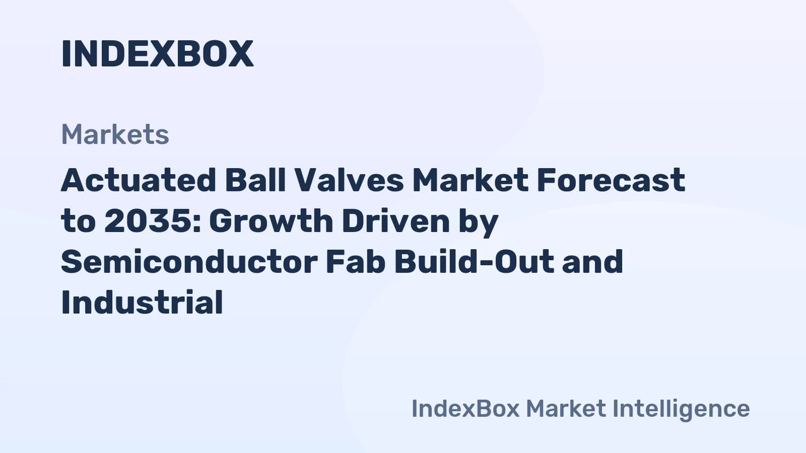 Actuated Ball Valves Market To 2035: Semiconductor Demand and ...