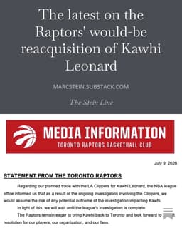 @TheSteinLine: Where the Raptors and the Clippers go from here on the Kawhi Leonard trade they both remain determin...