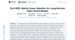 HLA-WM: Hybrid Linear Attention for Long-Horizon Video World Models