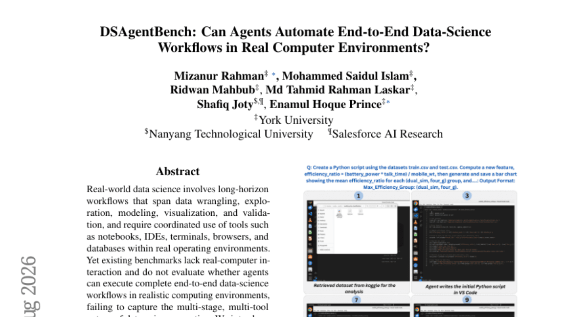 DSAgentBench: Can Agents Automate End-to-End Data-Science Workflows in Real Computer Environments?