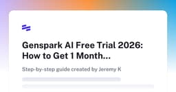 Genspark AI Free Trial 2026: How to Get 1 Month Free Plus Plan (Step-by-Step) | Scribe