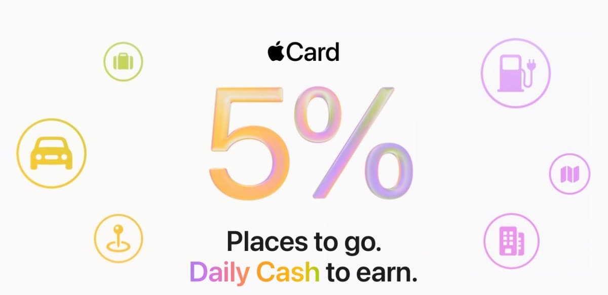 Apple is offering 5% cash back on certain Apple Card purchases