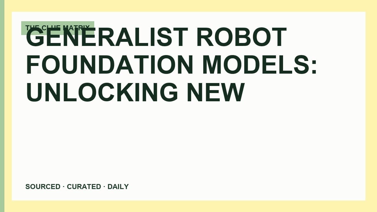Embodied AI & World Models Surge