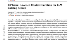 RPTune: Learned Context Curation for LLM Catalog Search