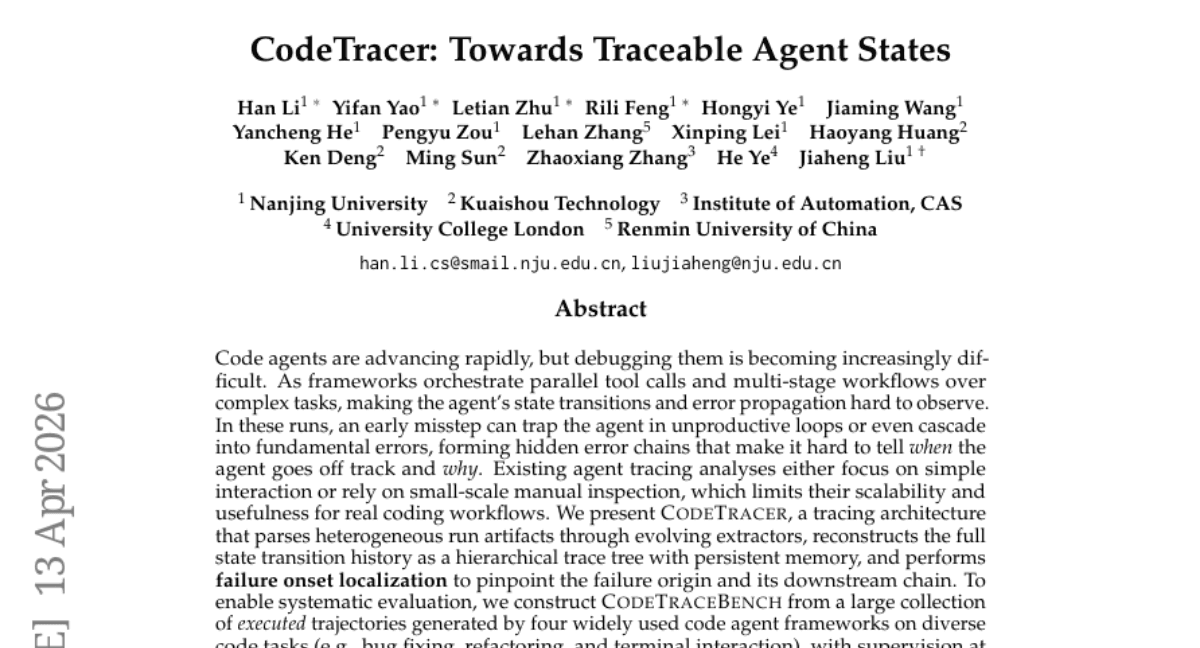 CodeTracer: Towards Traceable Agent States