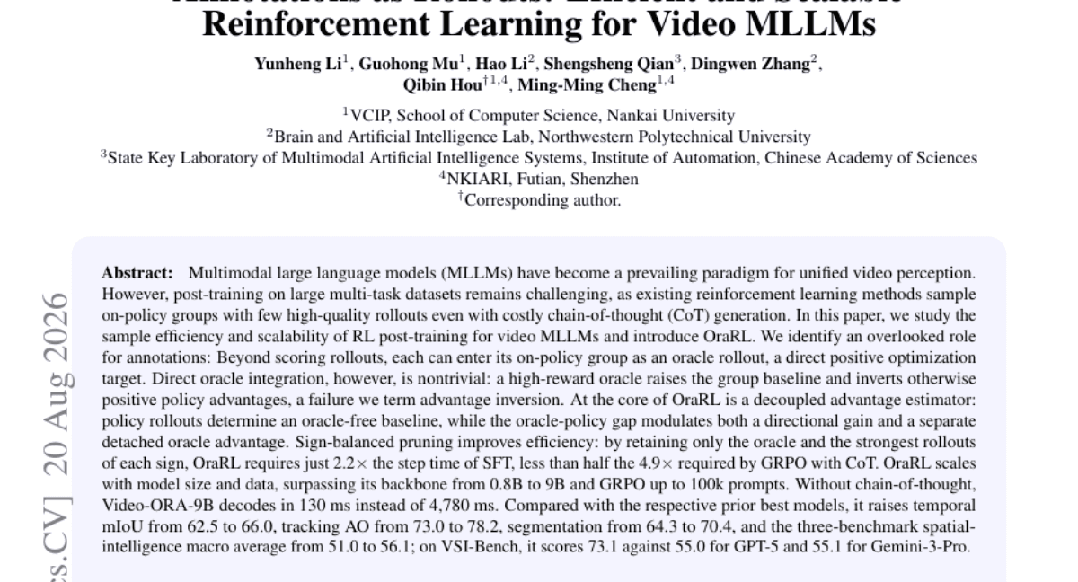 Annotations as Rollouts: Efficient and Scalable Reinforcement Learning for Video MLLMs