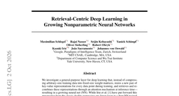 Retrieval-Centric Deep Learning in Growing Nonparametric Neural Networks