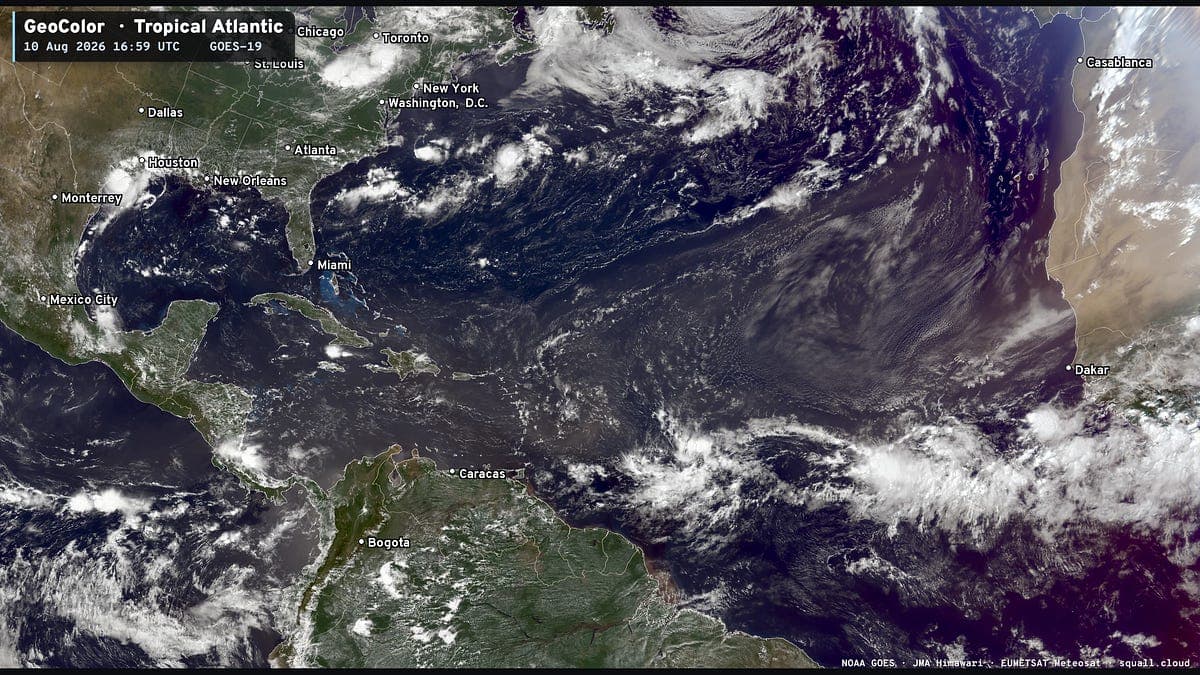August 10, 2026 Monday Tropical Update