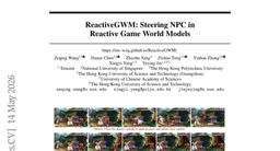 ReactiveGWM: Steering NPC in Reactive Game World Models