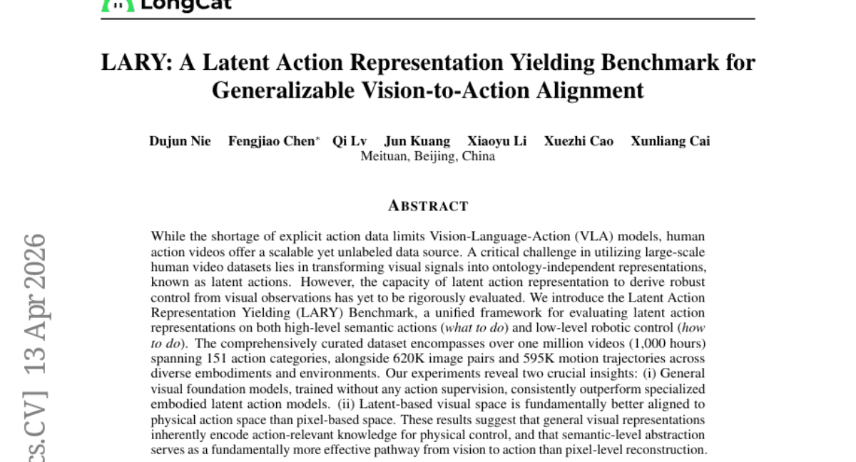 LARY: A Latent Action Representation Yielding Benchmark for Generalizable Vision-to-Action Alignment