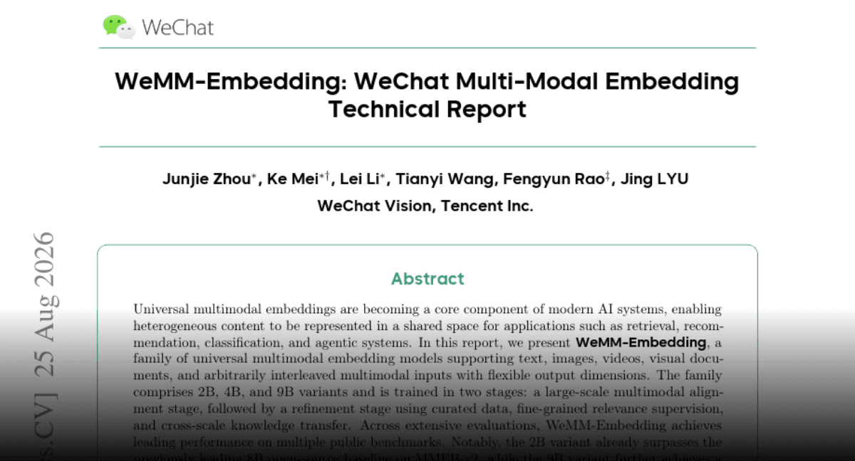 Paper page - WeMM-Embedding: WeChat Multi-Modal ...