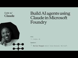 Build AI agents using Claude in Microsoft Foundry