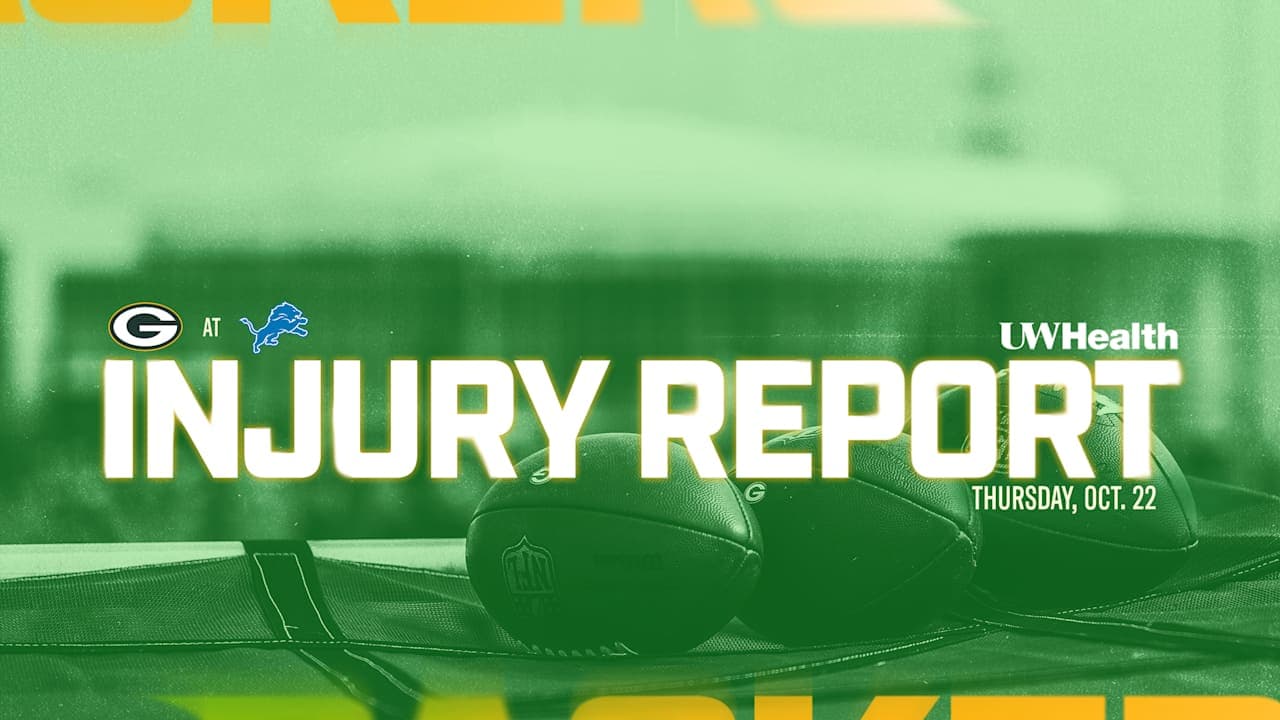 Packers-Lions Injury Report | Oct. 22, 2026