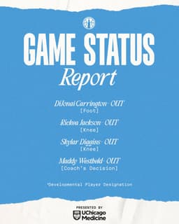 @chicagosky: today’s game status. 

@UChicagoMed | #skytown https://t.co/eFpHo9NRpU