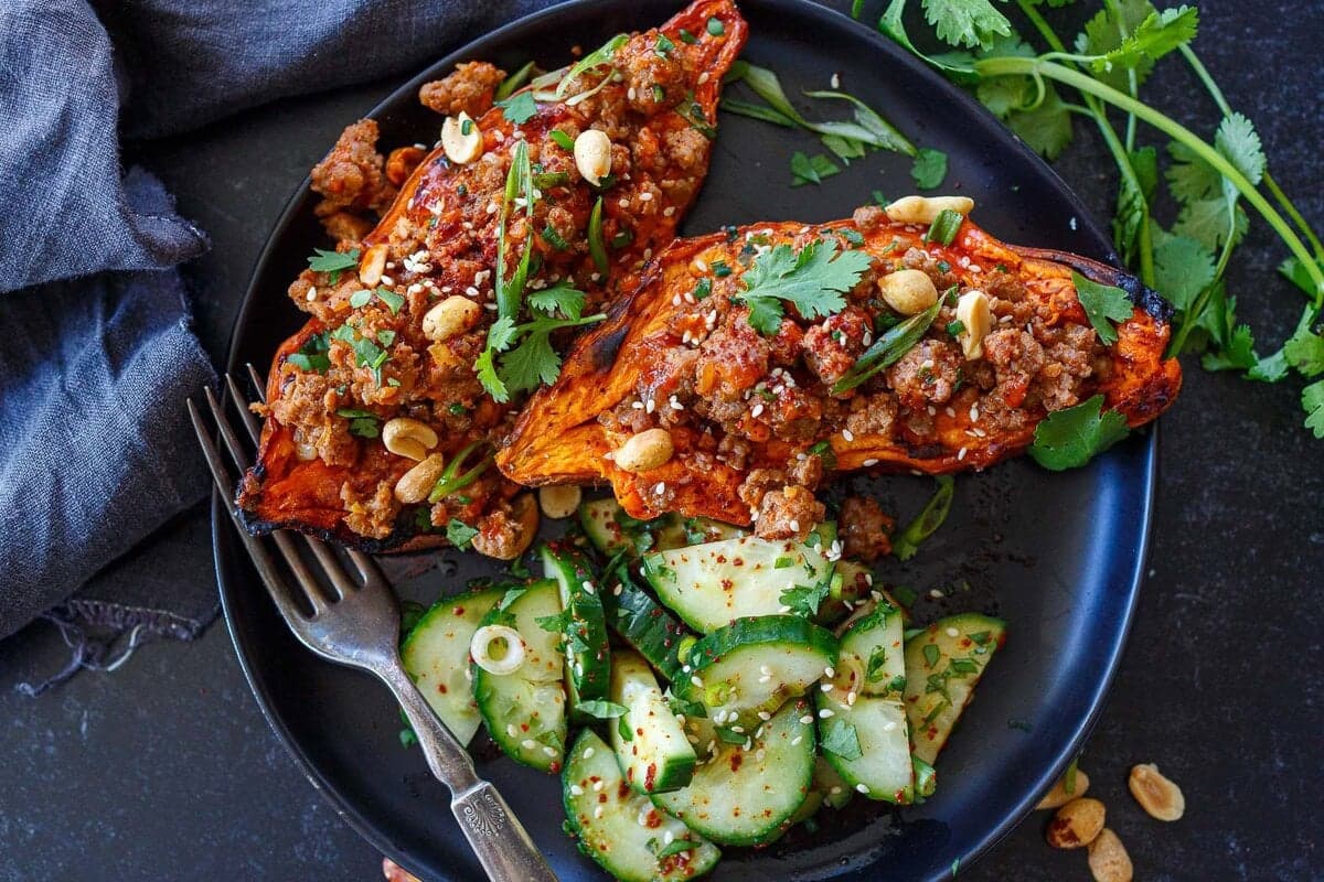 Gochujang Turkey Sweet Potatoes | Feasting At Home