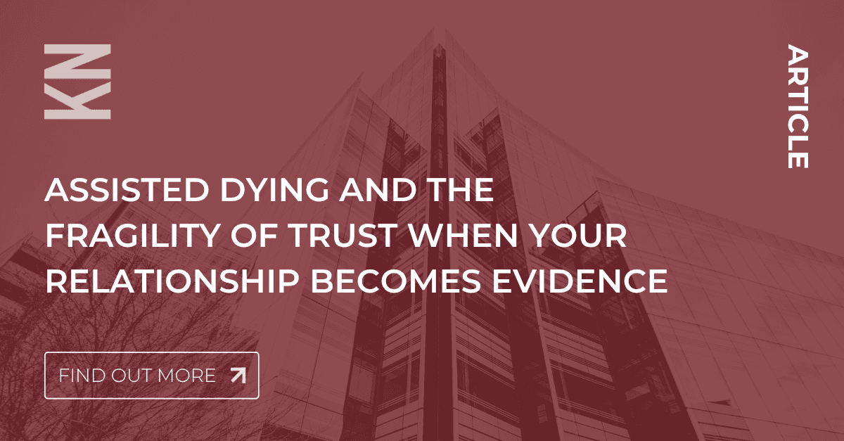 Assisted Dying and the Fragility of Trust