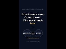 Blackstone & Google's $5B AI Data Center Attack on NeoClouds, such as , CoreWeave