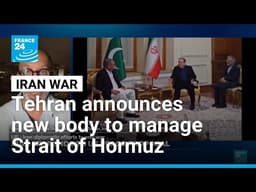 Iran officially announces new body to manage Strait of Hormuz • FRANCE 24 English
