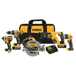 DeWalt DCK594P2 XR 20V Max Cordless 5 Tool Combo Kit | burnstools.com