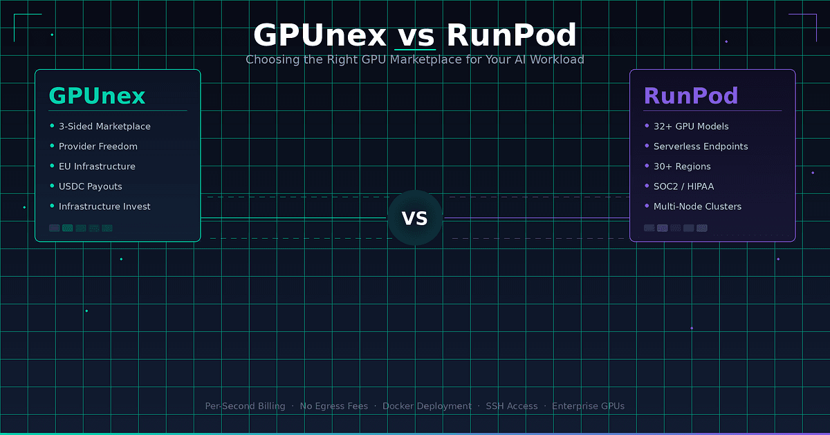 GPUnex vs RunPod: Choosing the Right GPU Marketplace for Your AI Workload | by CompareGPU | Feb, 2026 | Medium