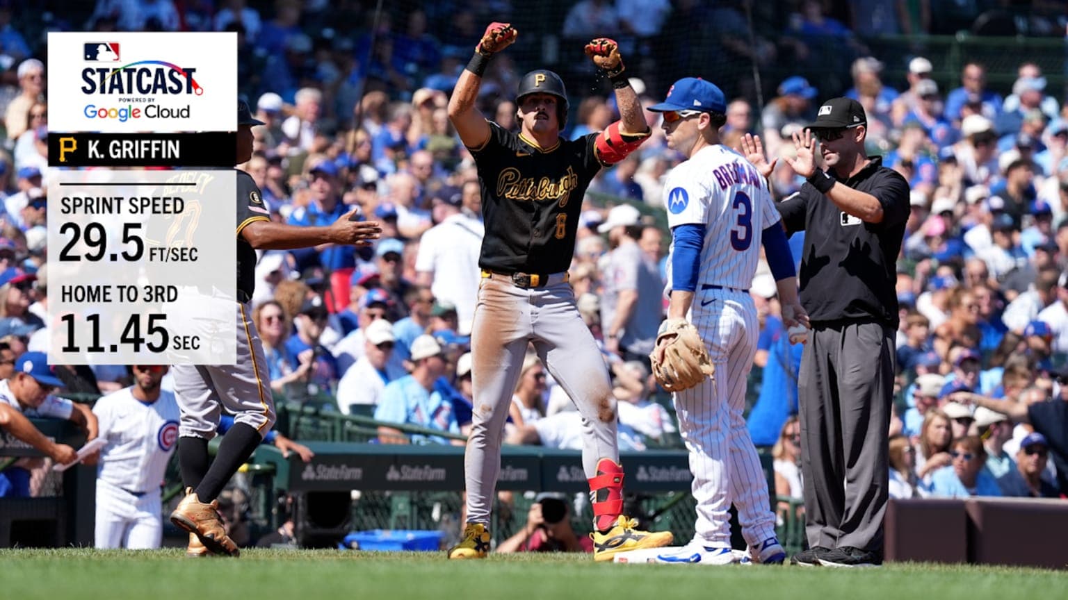 Konnor Griffin's fast leadoff triple | 09/11/2026 | Pittsburgh Pirates