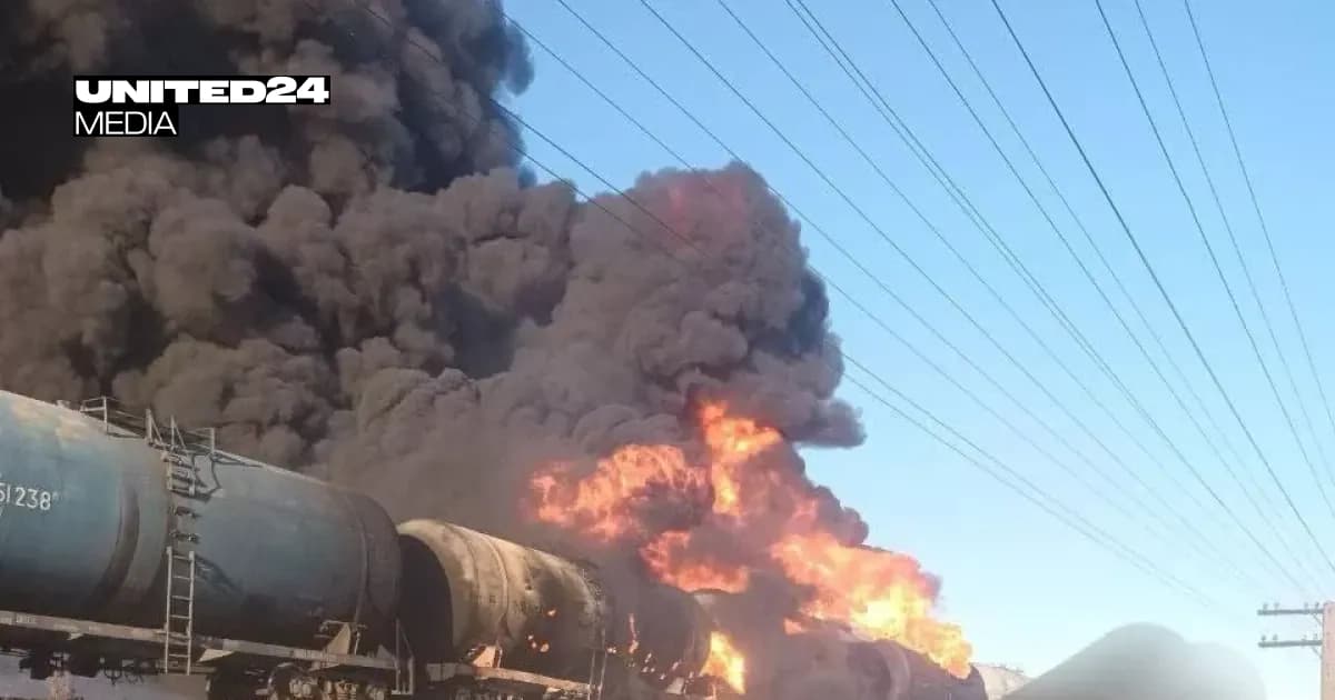 Drone Strike Sets Russian Gas Train Ablaze, Forces Evacuations in Kursk ...