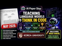 Teaching Language Models to Think in Code (May 2026)