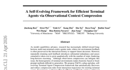 A Self-Evolving Framework for Efficient Terminal Agents via Observational Context Compression