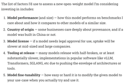 @natolambert: People are too obsessed with benchmarks for open models. The core determining factor of success ofte...