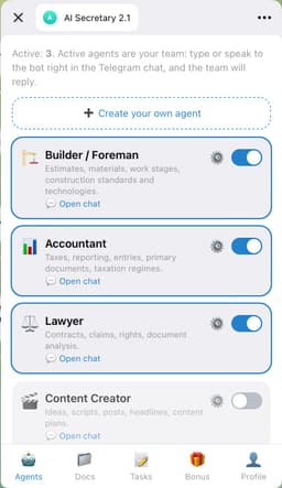 AI Secretary (Telegram Bot)