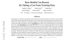 Base Models Can Reason By Taking a Cue From Training Data