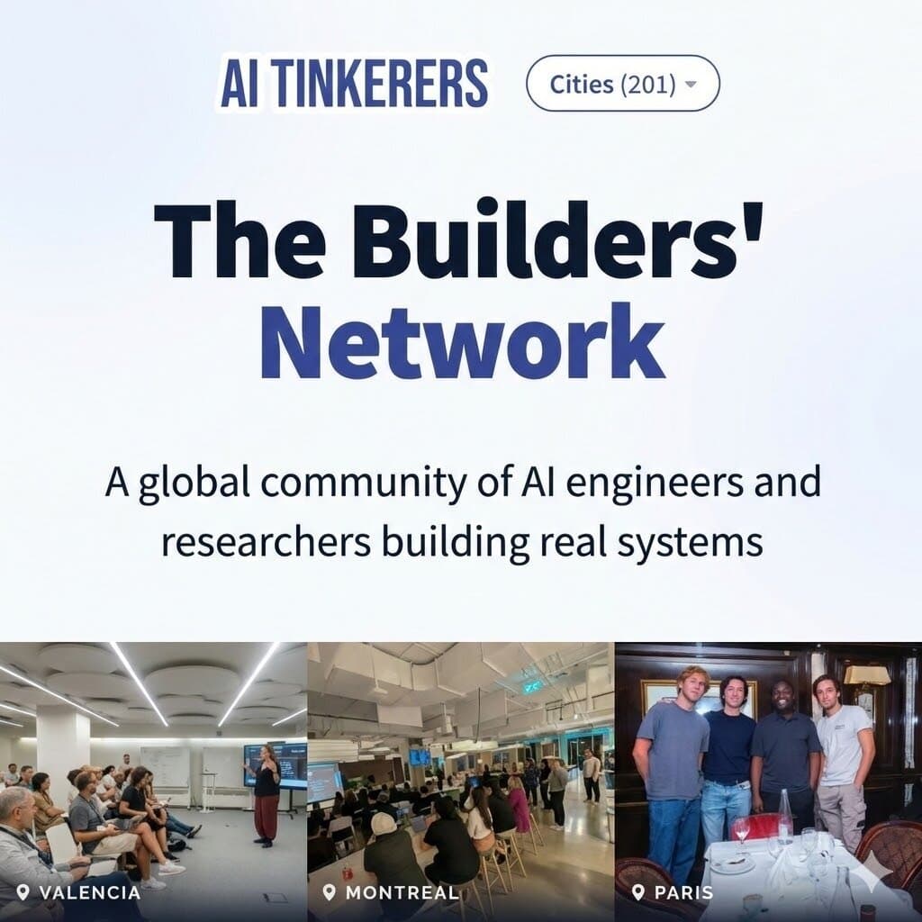 AI Tinkerers | The world's largest AI builder community — live demos, hackathons, and deep technical meetups in cities around the world