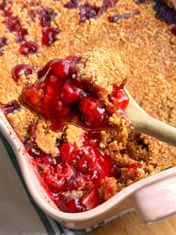 Easy 3-Ingredient Cherry Dump Cobbler - Dessert Recipes