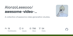 A collection of awesome video generation studies.