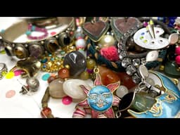 WOW! I Took A Chance On This MYSTERY JEWELLERY BAG For £6.40 | Thrifted Jewelry Unbagging | OXFAM