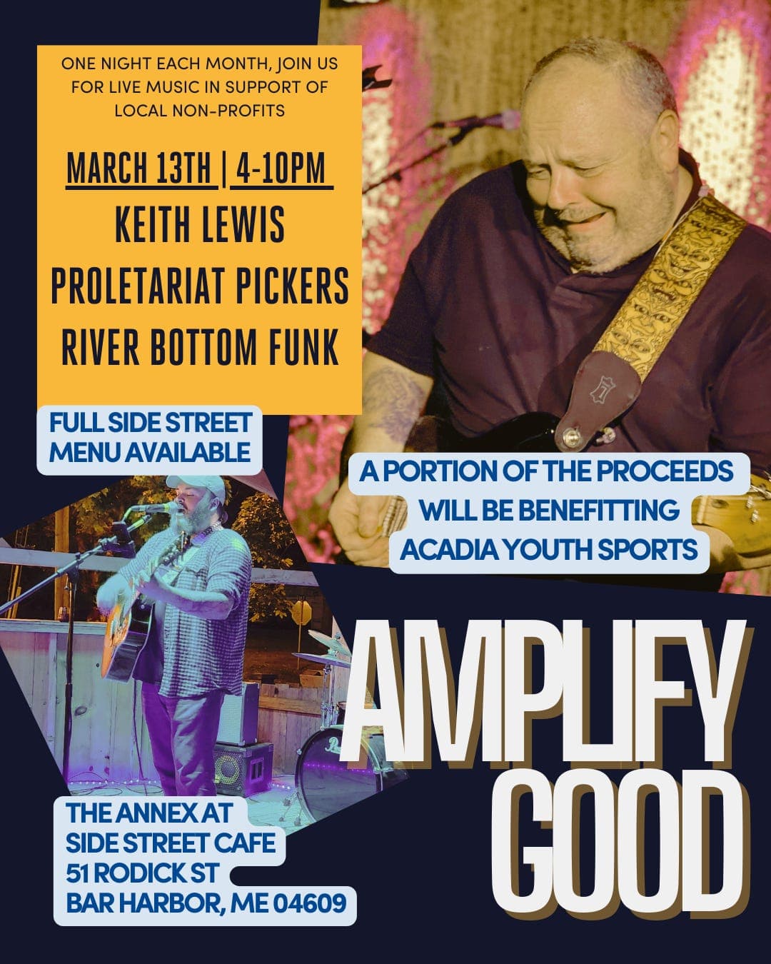 Keith Lewis, Proletariat Pickers & River Bottom Funk Headline Amplify Good at The Annex, March 13. 