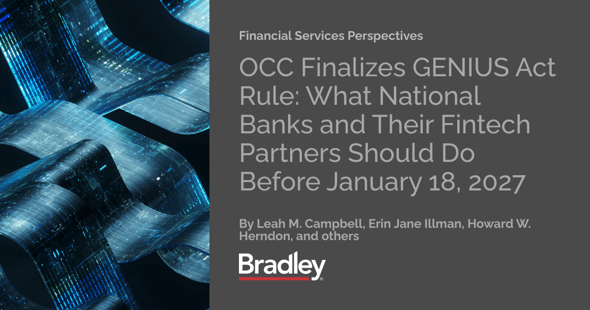 OCC Finalizes GENIUS Act Rule: What National Banks and ...