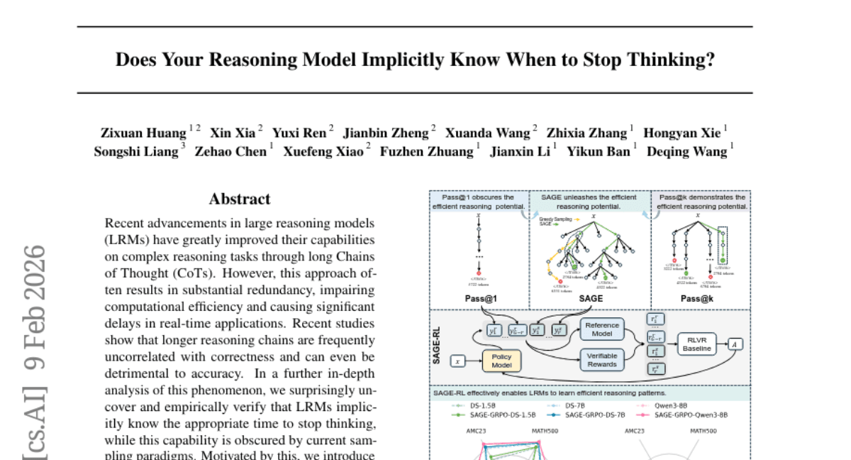 Does Your Reasoning Model Implicitly Know When to Stop Thinking?