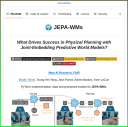 @ylecun reposted: Joint-Embedding Predictive World Models for physical planning

https://t.co/H9go...