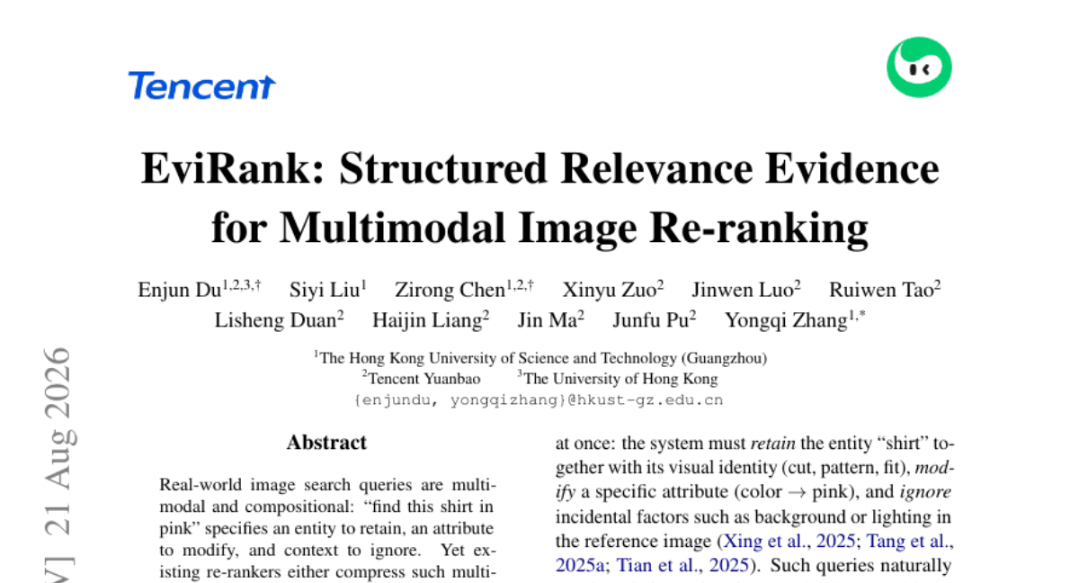 EviRank: Structured Relevance Evidence for Multimodal Image Re-ranking