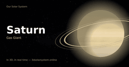 Saturn — Facts, Moons, Missions & 3D View | Our Solar System