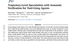 Trajectory-Level Speculation with Semantic Verification for Tool-Using Agents